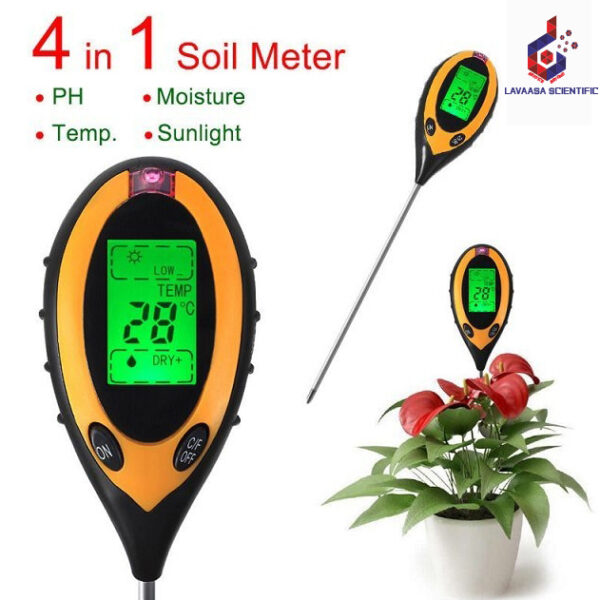 Digital Soil Moisture & pH Meter by Top Cloud – Accurate measurement of soil moisture levels and pH for improved agricultural and gardening practices.